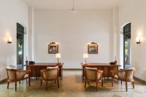 Illustratieve demofoto: Reception desks of Amantaka luxury Resort & Hotel in Luang Prabang Laos